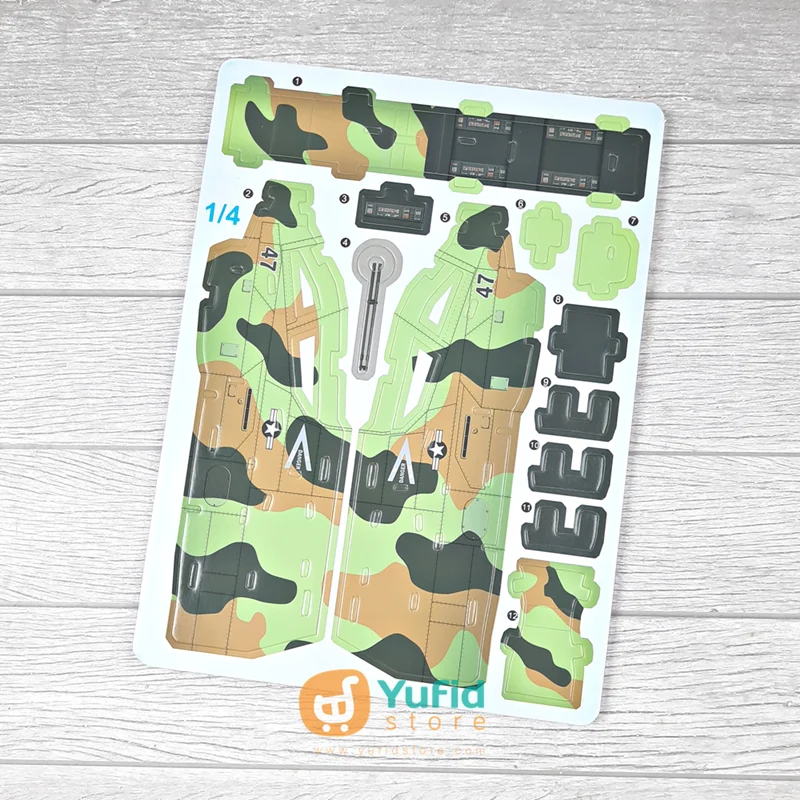 AISHANGPIN 3D PUZZLE DIY TOY AH-1Z VIPER ASP 1891-M PUZZLE 3D HELIKOPTER AH-1Z VIPER - Image 3