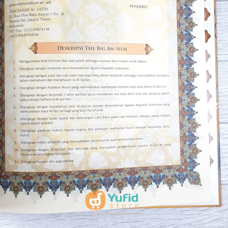 AL QURAN THE BIG AN-NUR PERKATA LANSIA A3 (MAKTABAH AL FATIH) - Image 5