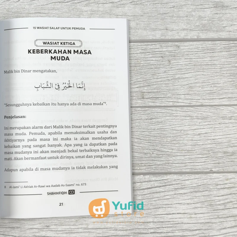 BUKU 15 WASIAT SALAF UNTUK PEMUDA DAN KIAT MENJADI MUSLIM PRODUKTIF (FAHD PUBLISHING) - Image 8
