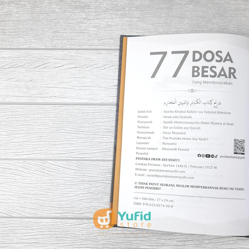 BUKU 77 DOSA BESAR YANG MEMBINASAKAN - SYARAH KITAB AL-KABAIR (PUSTAKA IMAM ASY-SYAFII) - Image 3