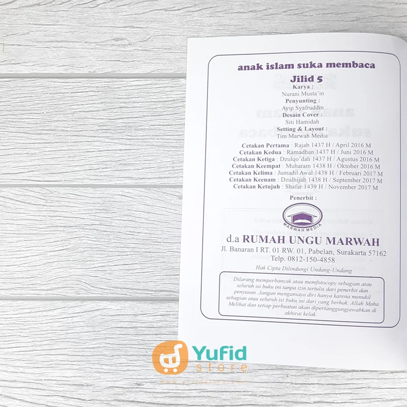 BUKU AISM ANAK ISLAM SUKA MEMBACA JILID 5 (MARWAH MEDIA) - Image 3