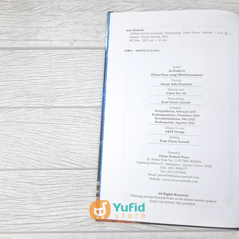 Buku Al-Kabair Dosa-Dosa yang Membinasakan (Darus Sunnah) - Image 4