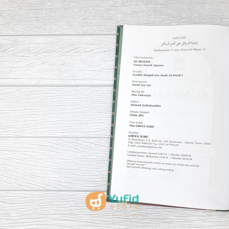 BUKU AL MASAIL TANYA JAWAB AGAMA 2 JILID (GRIYA ILMU) - Image 5