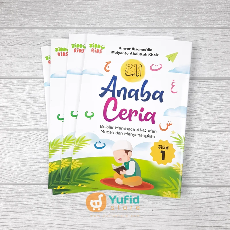 BUKU ANABA CERIA - BELAJAR MEMBACA AL-QURAN - SET 4 JILID (ZIDDU KIDS)
