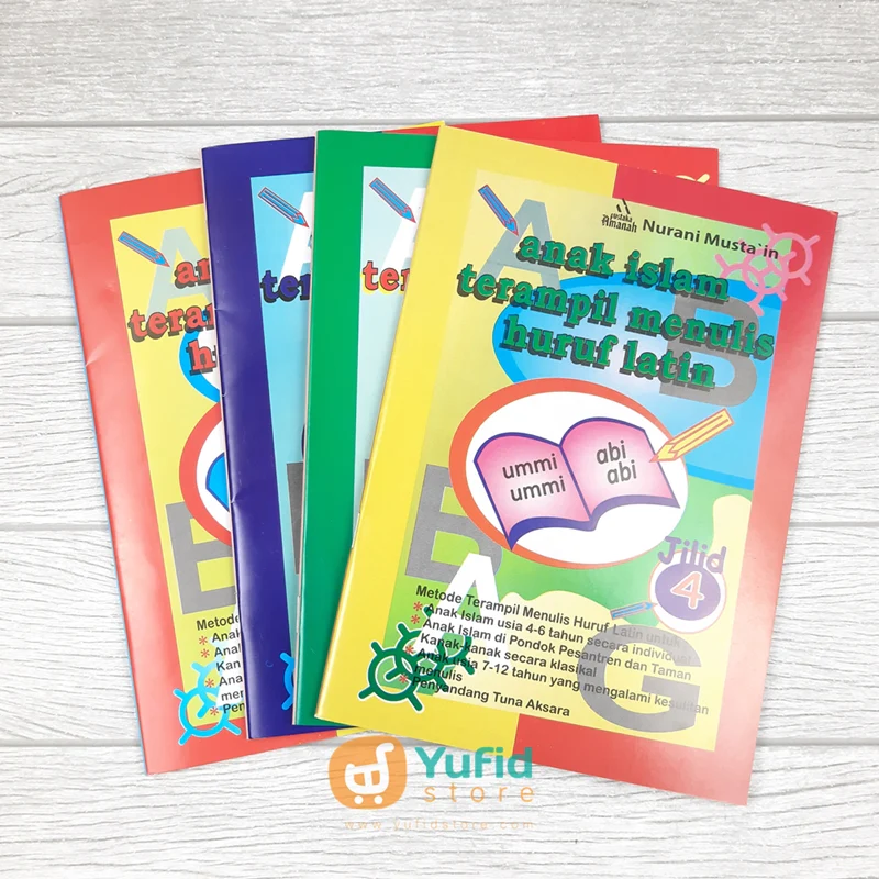 Buku Anak Islam Terampil Menulis Huruf Latin 4 Jilid (Pustaka Amanah)