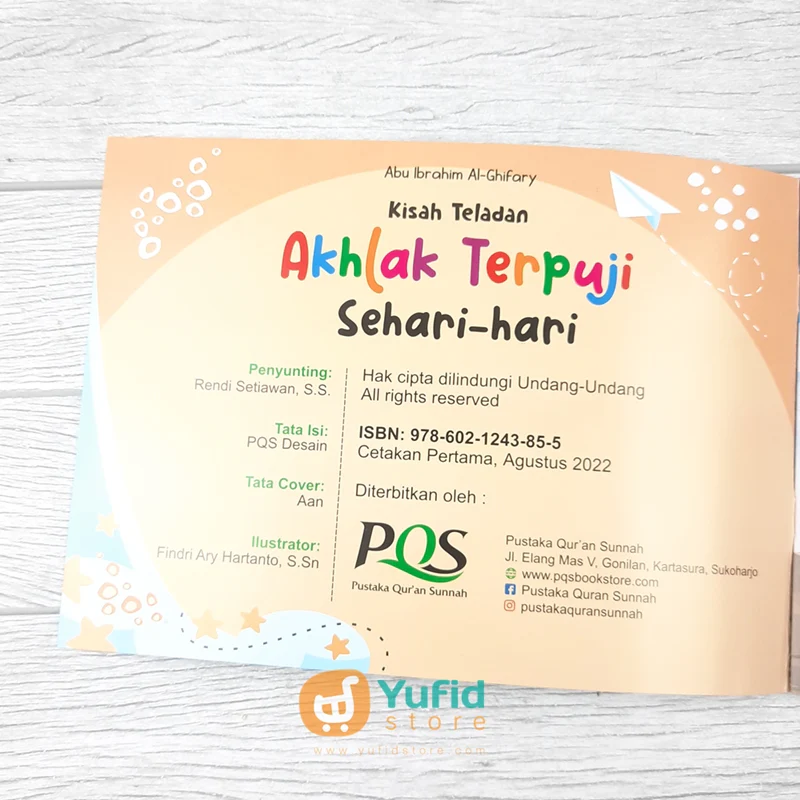 BUKU ANAK KISAH TELADAN AKHLAK TERPUJI SEHARI-HARI (PQS) - Image 3