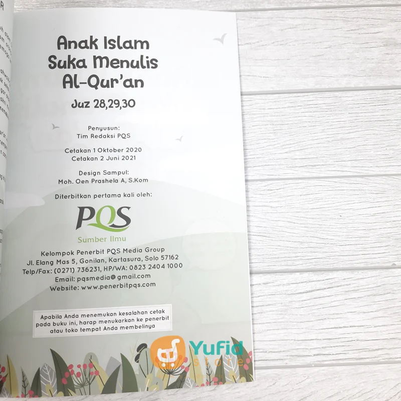 Buku Anak Muslim Suka Menulis Al-Quran Juz 28 29 30 (PQS) - Image 3
