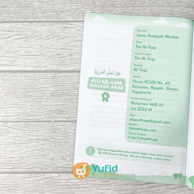 BUKU AYO BELAJAR BAHASA ARAB UNTUK KELAS 4 MI (ATTUQA) - Image 3