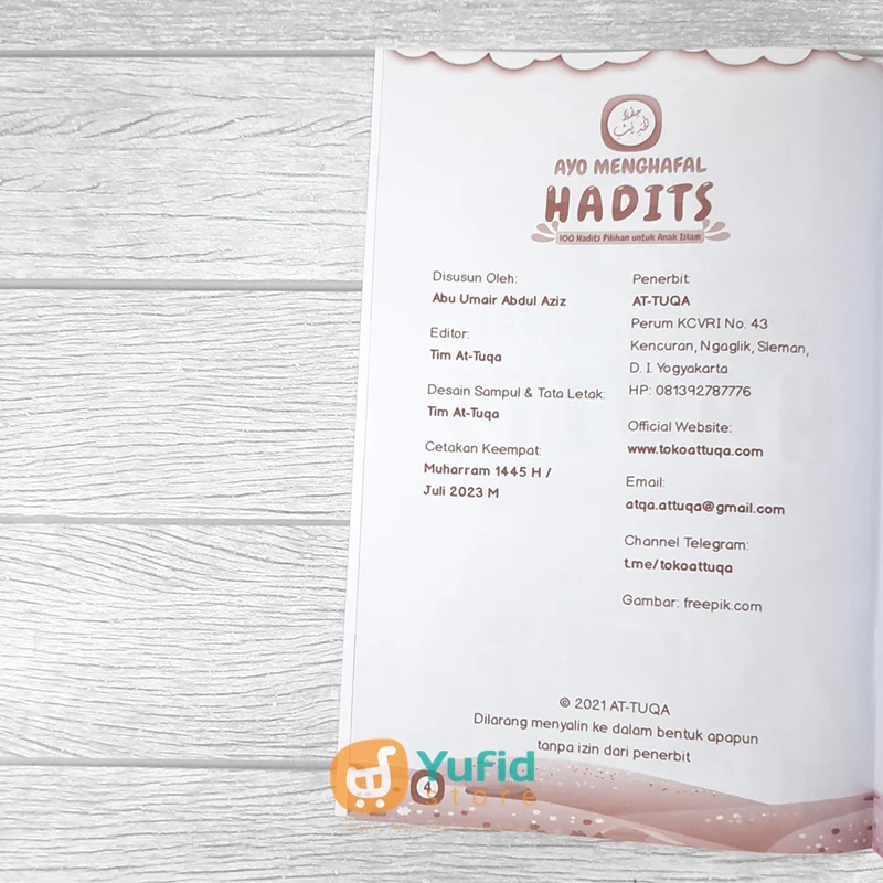 BUKU AYO MENGHAFAL HADITS, 100 HADITS PILIHAN UNTUK ANAK ISLAM (ATTUQA) - Image 3