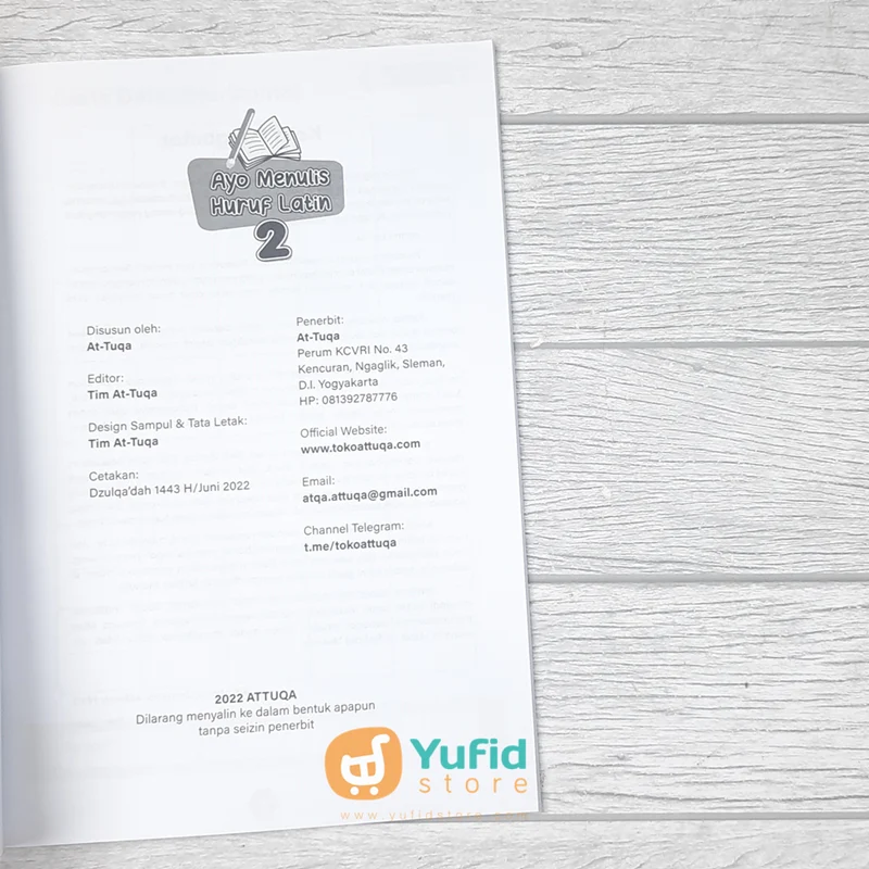BUKU AYO MENULIS HURUF LATIN JILID 2 (ATTUQA) - Image 3