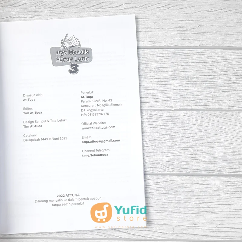 BUKU AYO MENULIS HURUF LATIN JILID 3 (ATTUQA) - Image 3