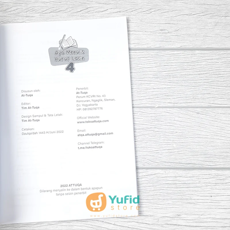 BUKU AYO MENULIS HURUF LATIN JILID 4 (ATTUQA) - Image 3