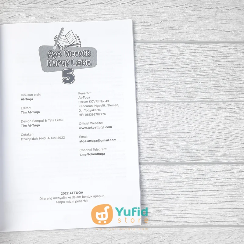 BUKU AYO MENULIS HURUF LATIN JILID 5 (ATTUQA) - Image 3