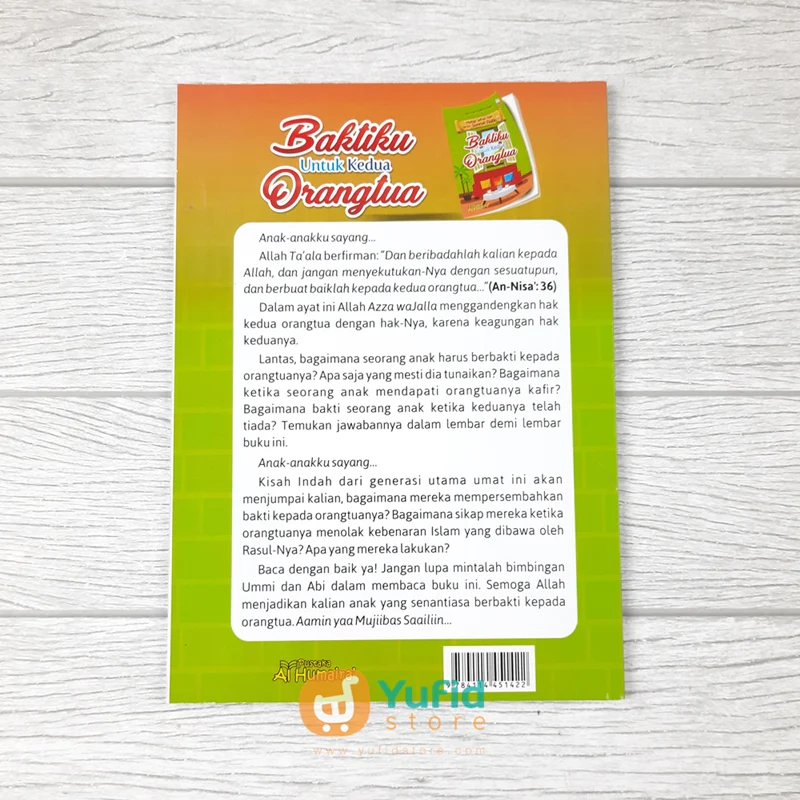 BUKU BAKTIKU UNTUK KEDUA ORANGTUA (PUSTAKA AL HUMAIRA) - Image 2