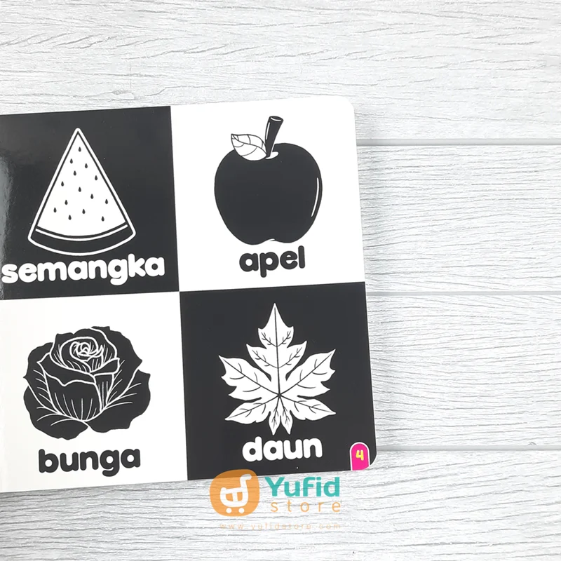 BUKU BAYI 0+ TAHUN - CONTRAST BABY BOOK BERDASARKAN RISET AHLI (PUSTAKA QURAN SUNNAH) - Image 4