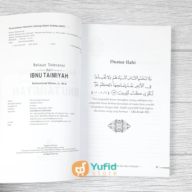 BUKU BELAJAR TOLERANSI DARI IBNU TAIMIYAH (PUSTAKA AL-KAUTSAR) - Image 3