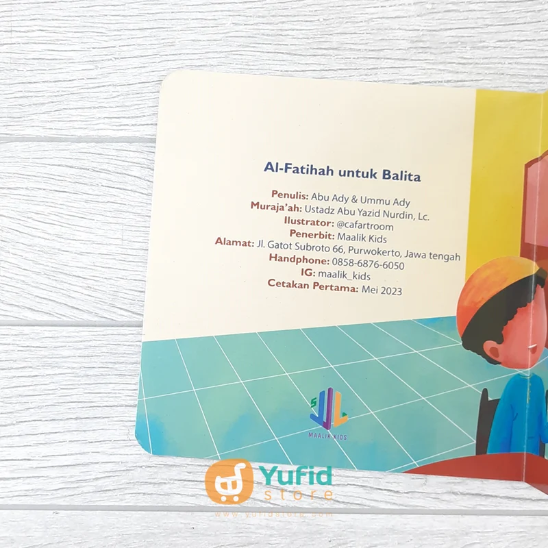 BUKU BOARD BOOK AL-FATIHAH UNTUK BALITA (MAALIK KIDS) - Image 3