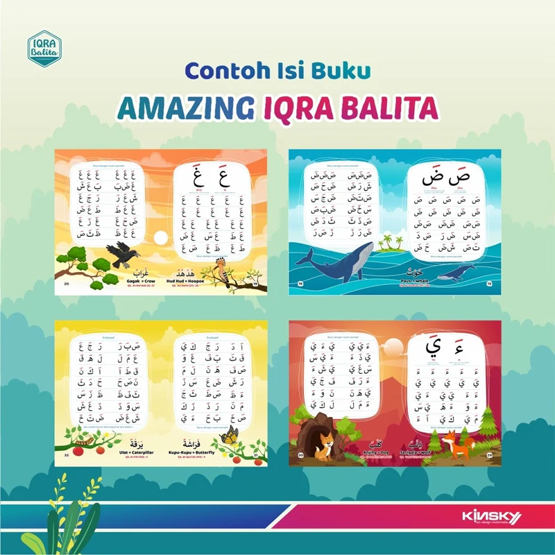 BUKU BOARD BOOK AMAZING IQRA BALITA 1 PLUS ANIMALS IN QUR'AN (KINSKY) - Image 3