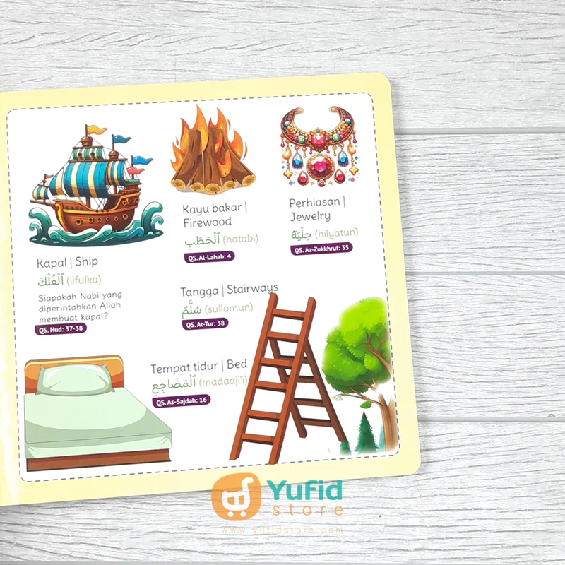BUKU BOARD BOOK MY FIRST 114 QURANIC BABY WORDS (MASKANA KIDS) - Image 8