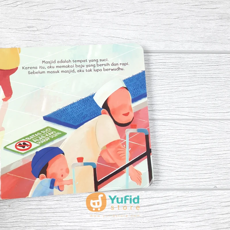 BUKU BOARDBOOK ANAK SHALIH SELALU MENJAGA ADAB DI MASJID (TASMIM KIDS) - Image 3