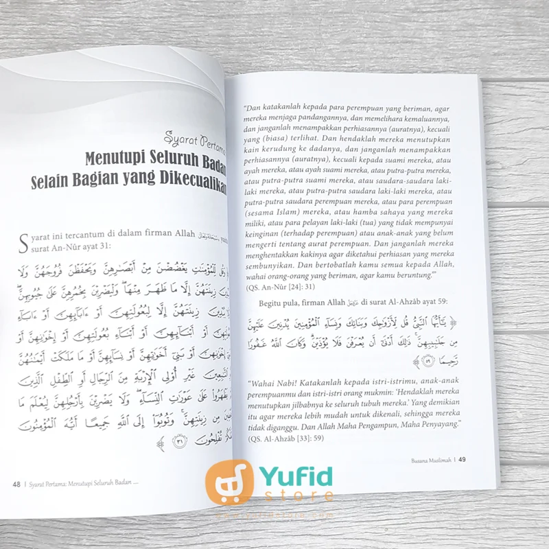BUKU BUSANA SYARI MUSLIMAH MENCAKUP KRITERIA, BENTUK, UKURAN MODE, CORAK DAN WARNA (PUSTAKA IMAM ASY SYAFII) - Image 7