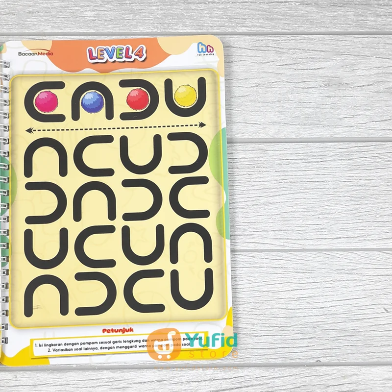 BUKU COGNITIVE GAMES FOR KIDS 10 LEVEL POMPOM ACTIVITY (BACAAN MEDIA) - Image 4