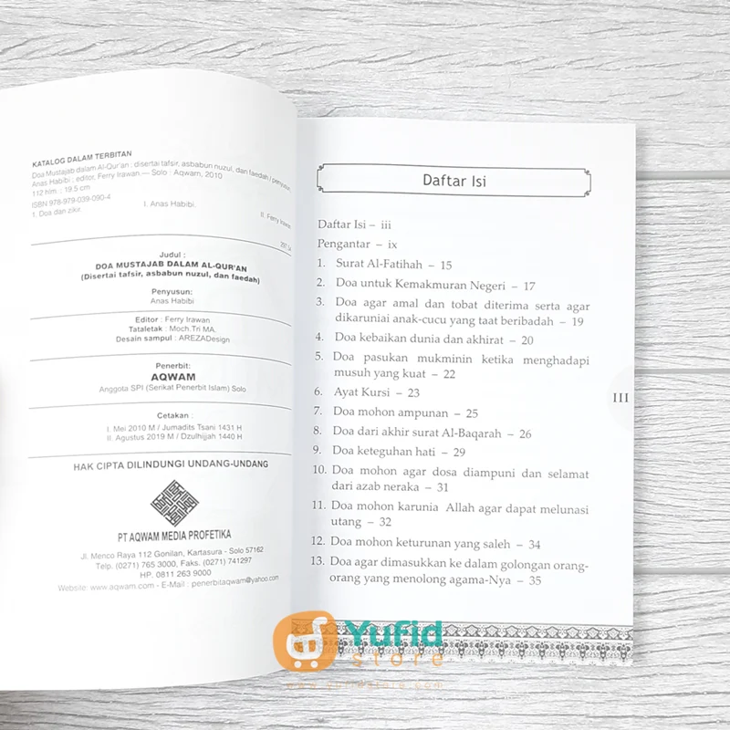 BUKU DOA MUSTAJAB DALAM AL QURAN (AQWAM) - Image 3