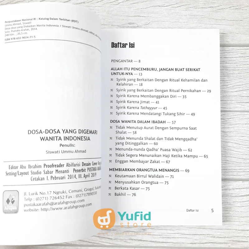BUKU DOSA-DOSA YANG DIGEMARI WANITA INDONESIA (PUSTAKA ARAFAH) - Image 3
