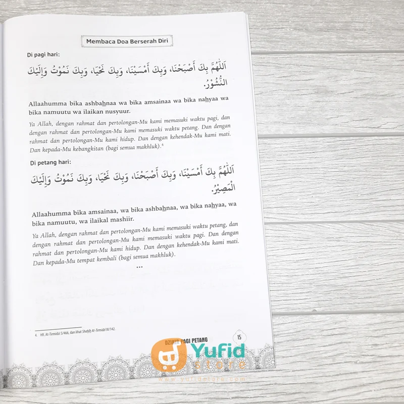 Buku Dzikir Pagi dan Petang dengan Terjemah dan Ejaan Latin A4 (Pustaka Arafah) - Image 7