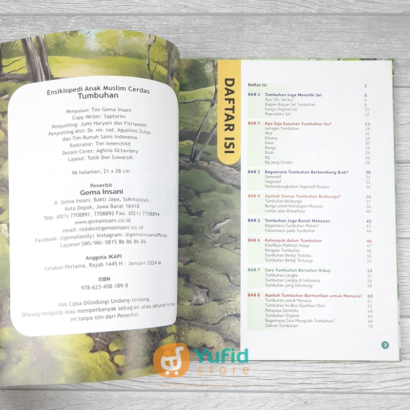 BUKU ENSIKLOPEDIA ANAK MUSLIM CERDAS 2 - TUMBUHAN (GEMA INSANI) - Image 3