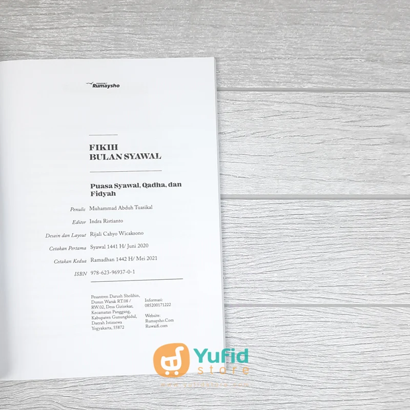 BUKU FIKIH BULAN SYAWAL - PUASA SYAWAL, QADHA DAN FIDYAH (RUMAYSHO) - Image 3