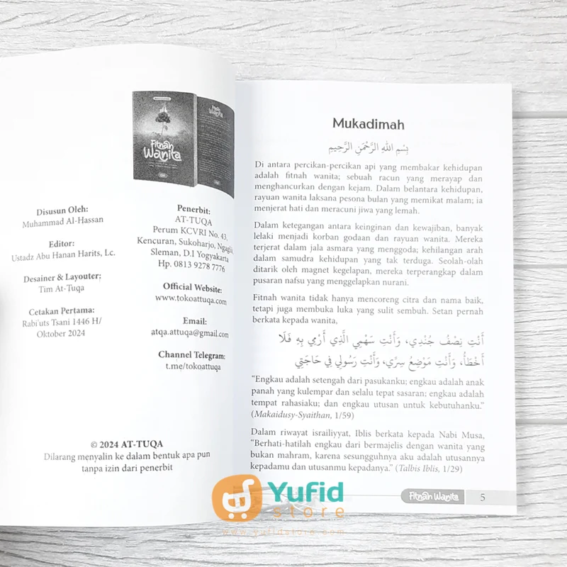 BUKU FITNAH WANITA KISAH PARA PEMUDA YANG TERGODA KAUM HAWA (ATTUQA) - Image 3