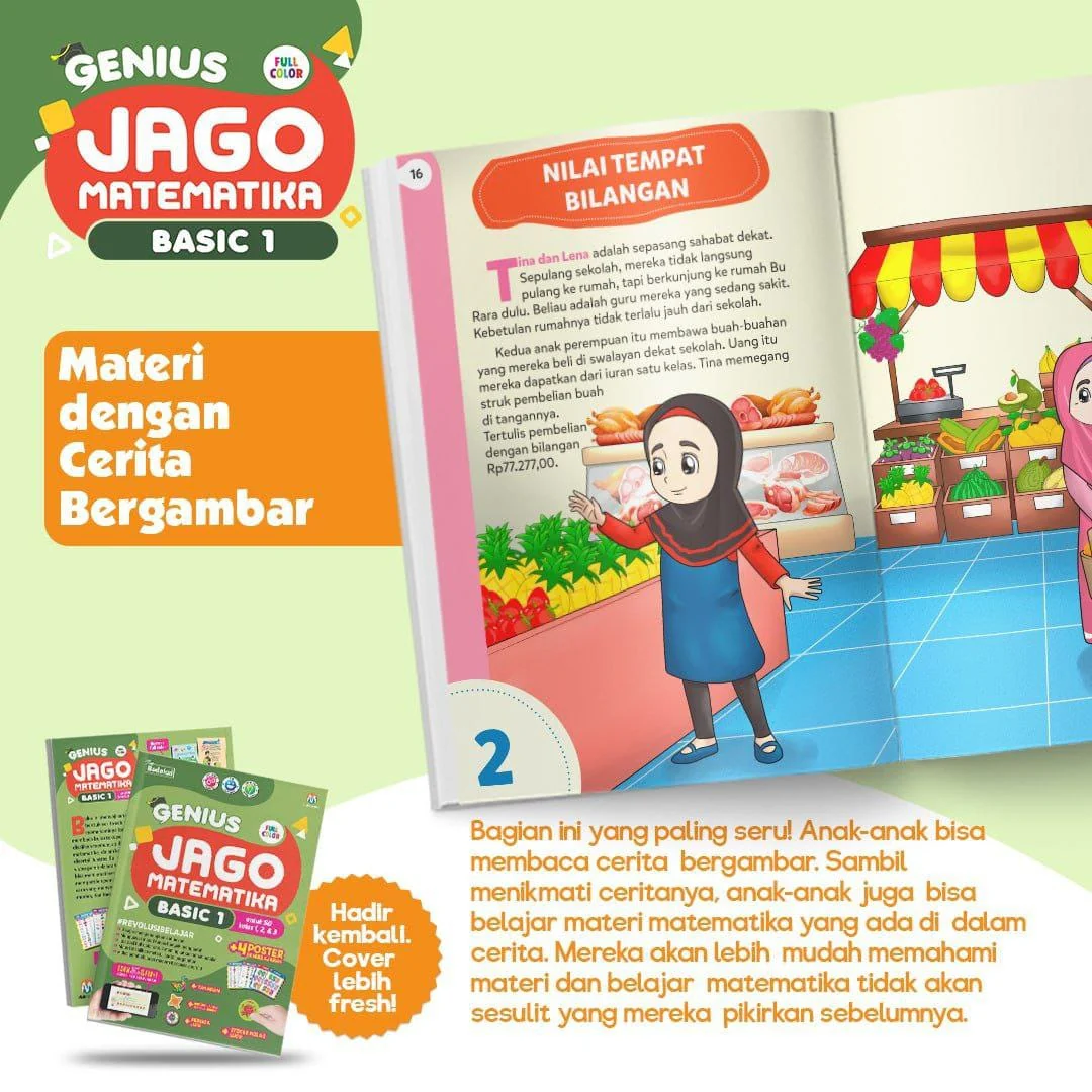 BUKU GENIUS JAGO MATEMATIKA BASIC 1 UNTUK SD KELAS 1-3 (VISI MANDIRI) - Image 5