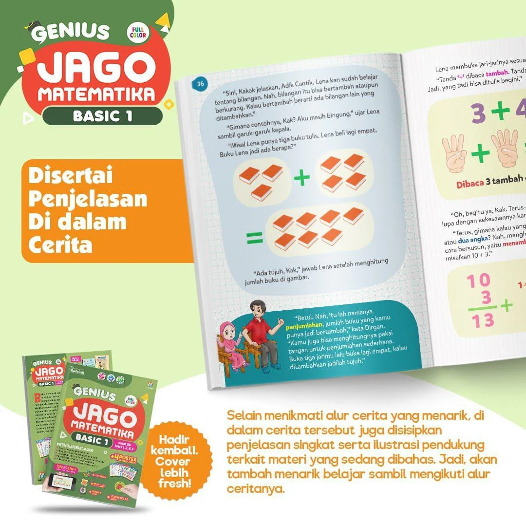 BUKU GENIUS JAGO MATEMATIKA BASIC 1 UNTUK SD KELAS 1-3 (VISI MANDIRI) - Image 7