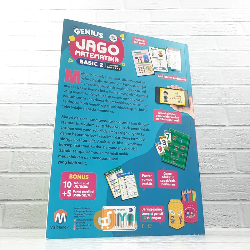 BUKU GENIUS JAGO MATEMATIKA BASIC 2 UNTUK SD KELAS 4-6 (VISI MANDIRI) - Image 2