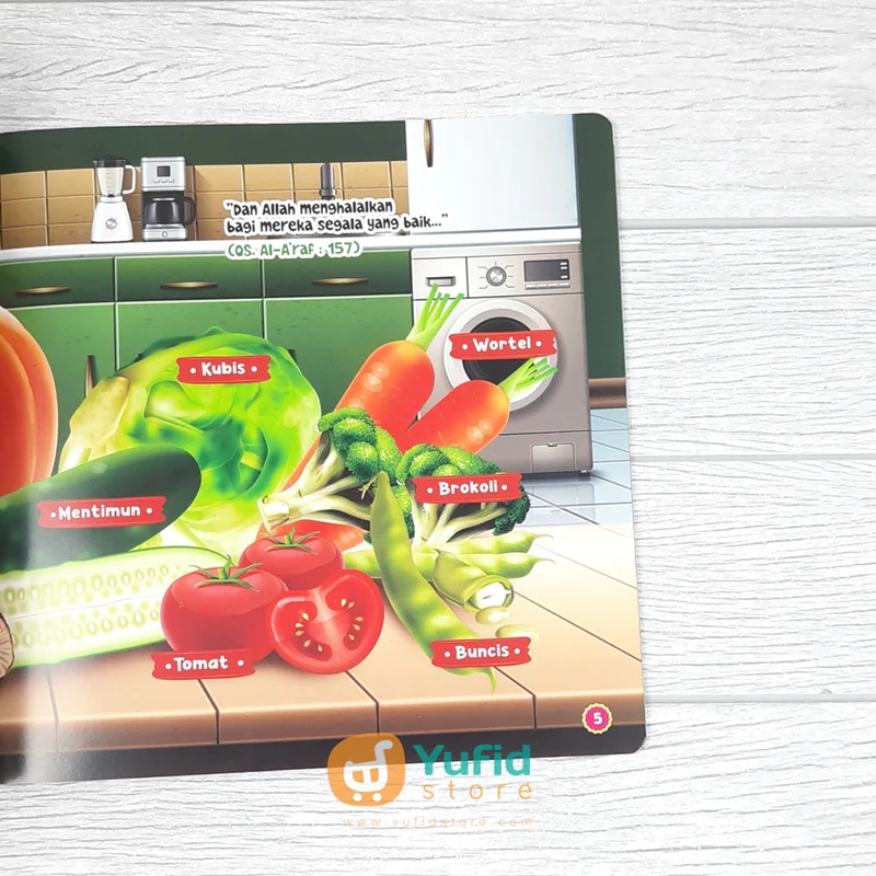 BUKU HALAL HARAM FOOD FOR KIDS - 100 MAKANAN HALAL & HARAM (MEDIA SHOLIH) - Image 5