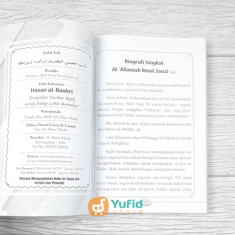 BUKU HASAN AL-BASHRI KUMPULAN NASIHAT BIJAK UNTUK HIDUP LEBIH BERMAKNA (AL-ABROR) - Image 3