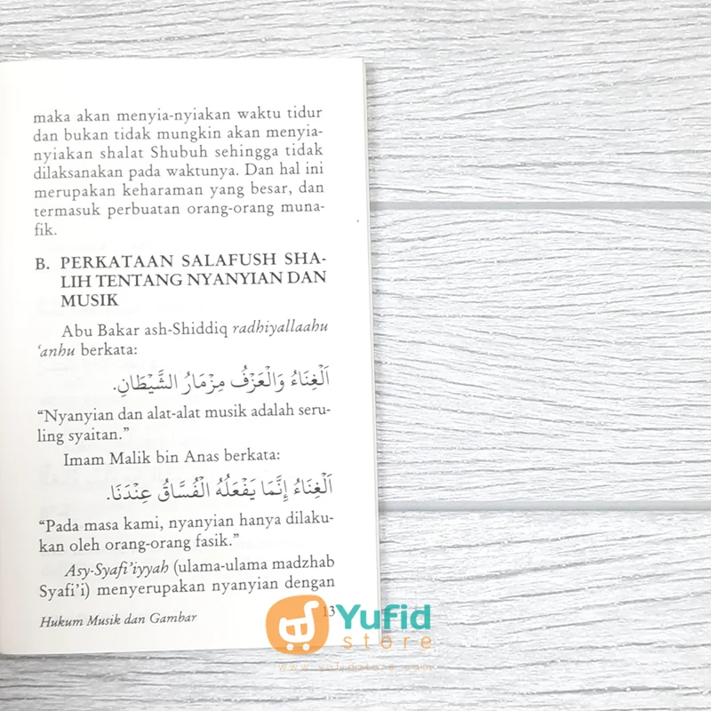 BUKU SAKU HUKUM MUSIK DAN GAMBAR BERDASARKAN AL QURAN DAN AS SUNNAH (PUSTAKA IBNU UMAR) - Image 5