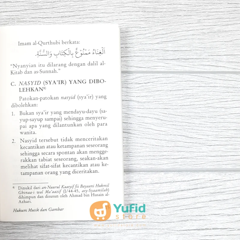 BUKU SAKU HUKUM MUSIK DAN GAMBAR BERDASARKAN AL QURAN DAN AS SUNNAH (PUSTAKA IBNU UMAR) - Image 6