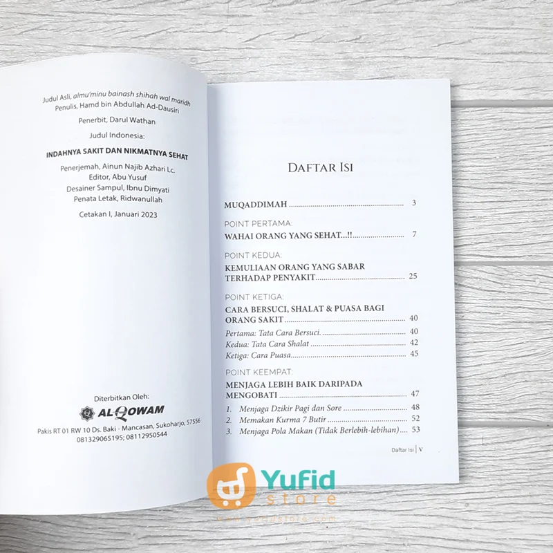 BUKU INDAHNYA SAKIT DAN NIKMATNYA SEHAT (AL QOWAM) - Image 3