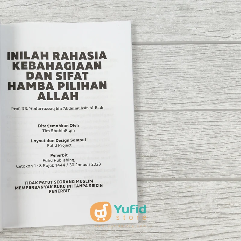 BUKU INILAH RAHASIA KEBAHAGIAAN DAN SIFAT HAMBA PILIHAN ALLAH (FAHD PUBLISHING) - Image 3