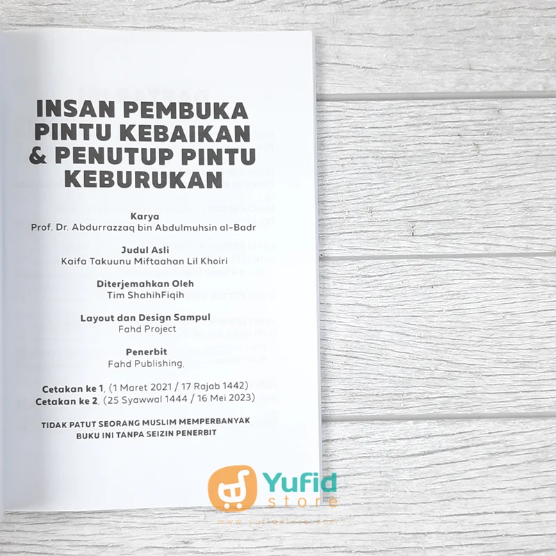 BUKU INSAN PEMBUKA PINTU KEBAIKAN DAN PENUTUP PINTU KEBURUKAN (FAHD PUBLISHING) - Image 3