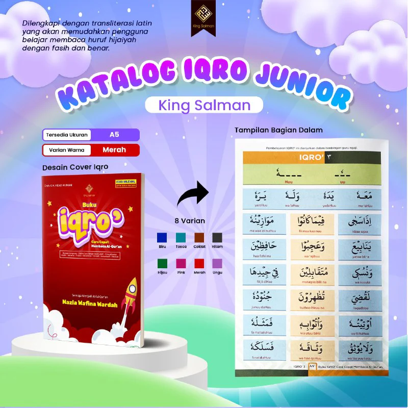 Buku Iqro Custom Nama Tipe Junior (King Salman) - Image 10