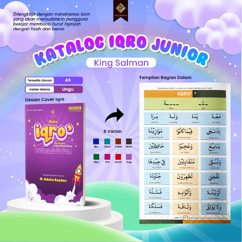 Buku Iqro Custom Nama Tipe Junior (King Salman) - Image 11