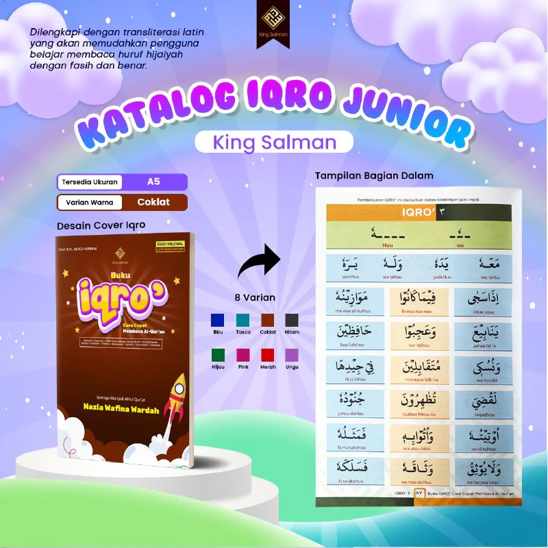 Buku Iqro Custom Nama Tipe Junior (King Salman) - Image 6