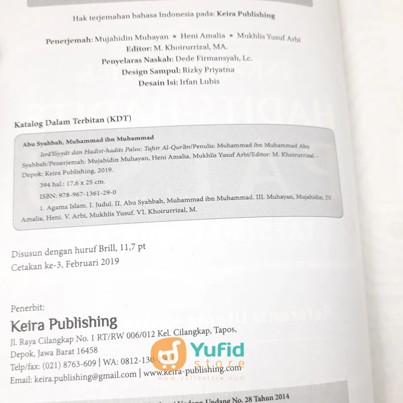 Buku Israiliyyat dan Hadits-Hadits Palsu Tafsir Al-Quran (Keira Publishing) - Image 3