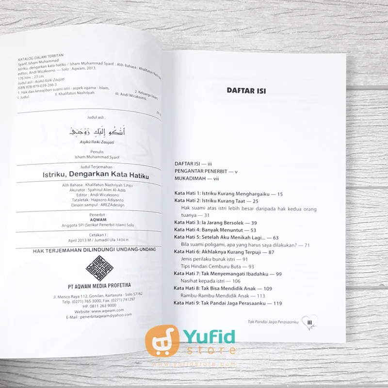 BUKU ISTRIKU DENGARKAN KATA HATIKU (AQWAM) - Image 3