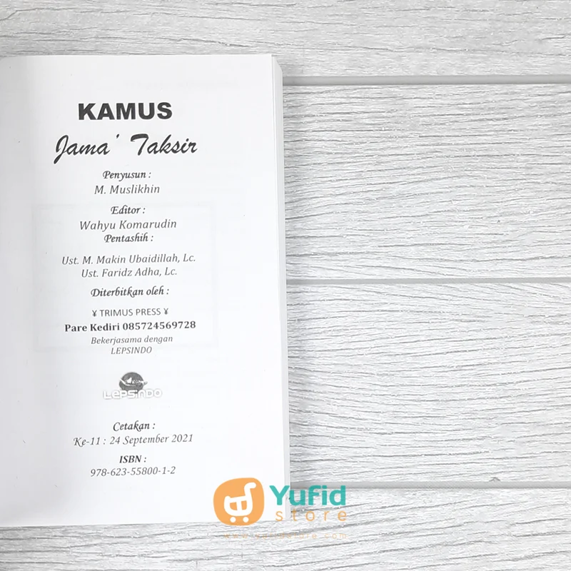 BUKU KAMUS JAMAK TAKSIR IRREGULAR PLURAL (TRIMUS PRESS) - Image 3