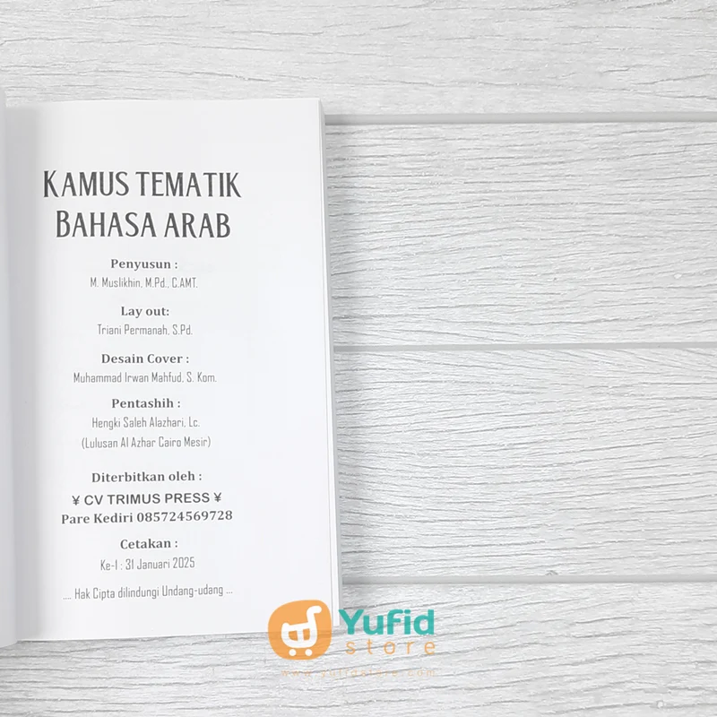 BUKU KAMUS TEMATIK BAHASA ARAB ISIM - KATA BENDA (CV TRIMUS PRESS) - Image 3