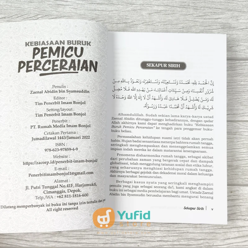 BUKU KEBIASAAN BURUK PEMICU PERCERAIAN (PUSTAKA IMAM BONJOL) - Image 3